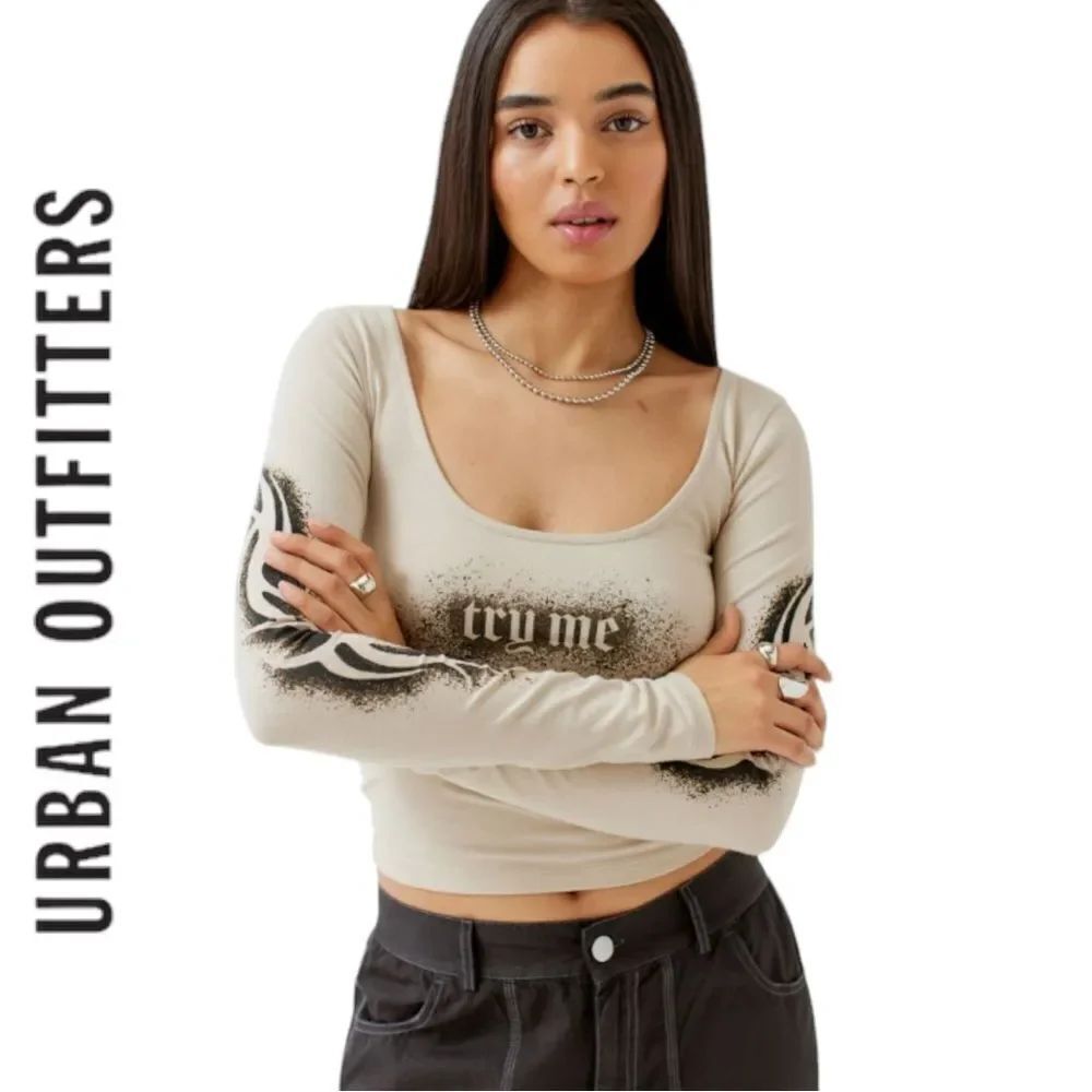 New with Tag UO Urban Outfitters Try Me Long Sleeve Graphic Tee Shirt S M L